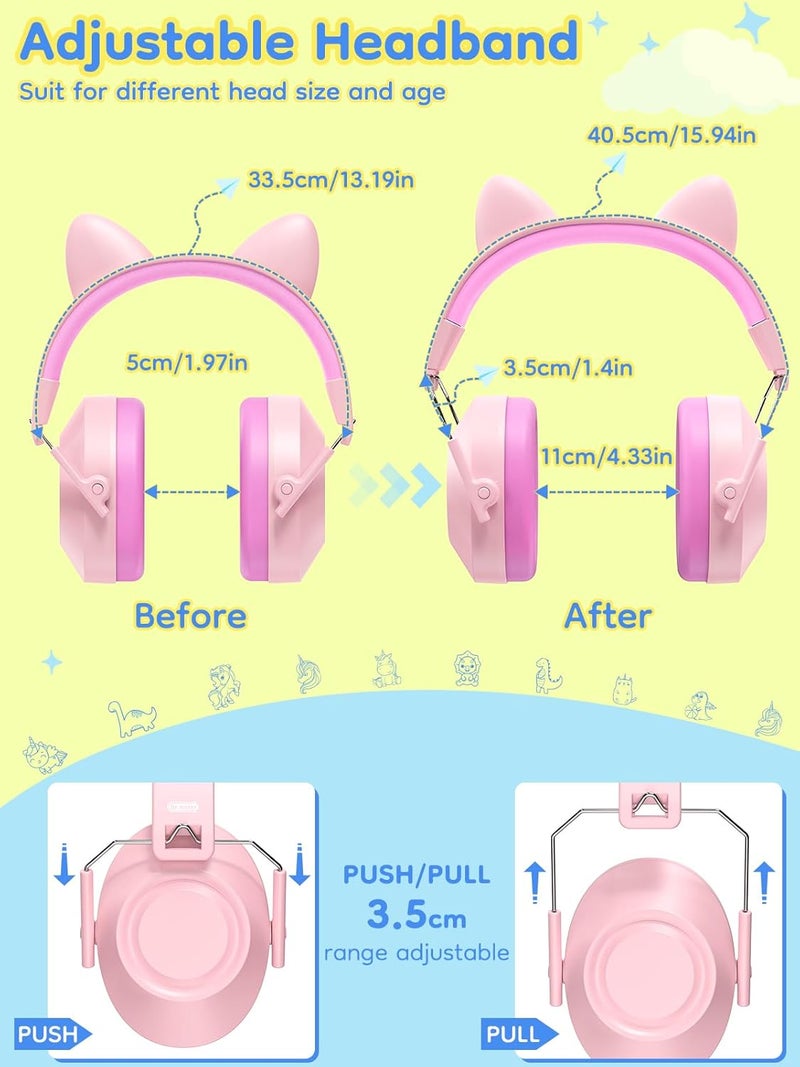 Dr.Meter Ear Muffs for Noise Reduction: 32dB SNR Noise Cancelling Headphones for Kids, Adjustable Kids Ear Hearing Protection for Autism Sensory, Firewokrs, Concert w/Fun Stickers, Gifts for Daughter - Image 4